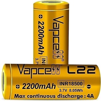 Фото Vapcell 18500 L22 2200 mah 4A 1 шт