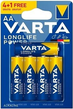 Фото Varta LongLife Power AA Alkaline 4+1 шт
