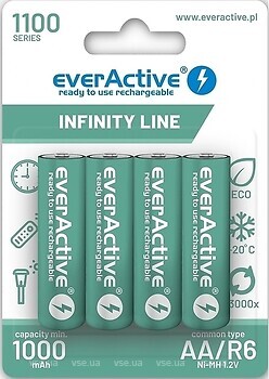 Фото EverActive AA/R6 Ni-MH 1100 mAh 4 шт (EVHRL6-1100)