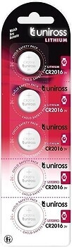 Фото Uniross CR2016 5 шт