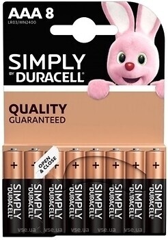 Фото Duracell AAA/LR03 MN2400 Simply 8 шт
