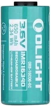Фото Olight 16340 3.6V 650 mAh 1 шт (ORB-16C06-6C/23704083)