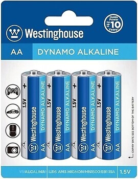 Фото Westinghouse Dynamo Alkaline AA LR6 4 шт