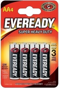 Фото Energizer Eveready AA Super Heavy Duty 4 шт (7638900083590)