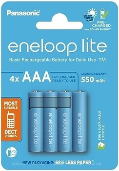 Фото Panasonic Eneloop Lite AAA 550 mAh 4 шт (BK-4LCCE/4CP)