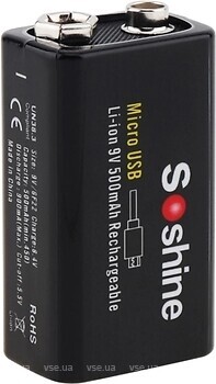 Фото Soshine 9V 6F22 500 mAh 1 шт