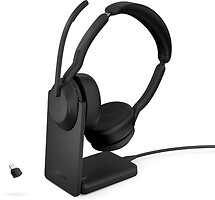 Фото Jabra Evolve2 55 Link380c UC Stereo with Charging Stand Black (25599-989-889)