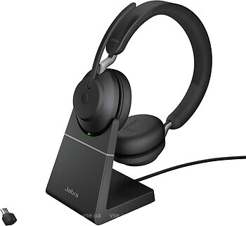 Фото Jabra Evolve2 65 Link380c UC Stereo Desk Stand Black (26599-989-889)