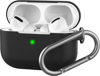 Фото Ahastyle Silicone Case with Carabiner for Apple AirPods Pro Black (AHA-0P100-BLK)