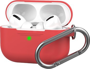 Фото Ahastyle Silicone Case with Carabiner for Apple AirPods Pro Red (AHA-0P100-RED)