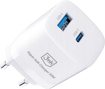 Фото 3mk Hyper GaN Charger 33W (GaN-1A1C-33W)