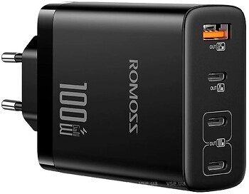 Фото Romoss 2C1A 100W GaN Black (AC100I-12-234H)