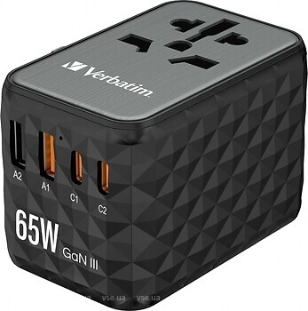 Фото Verbatim UTA-05 GaN III USB-C PD 65W QC (32120)