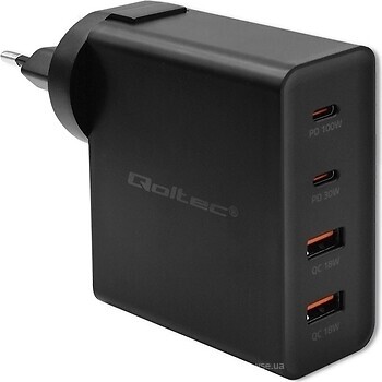 Фото Qoltec GaN Power Pro charger 2xUSB-C 2xUSB 130W (52383)