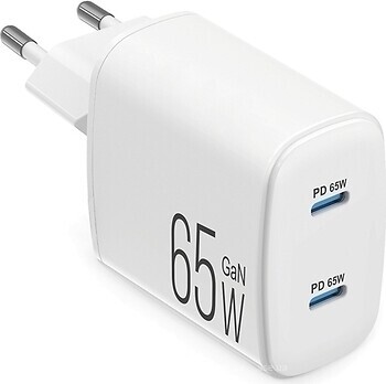 Фото Brevia ePowerGaN PD65W 2xUSB-C (44065GDCW)