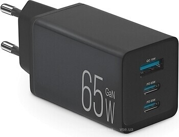 Фото Brevia ePowerGaN PD65W 2xUSB-C+USB-A (44065GDCUB)