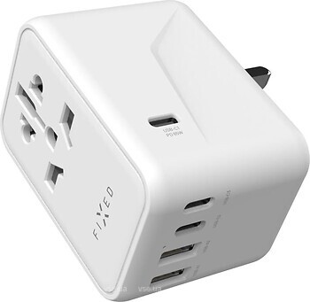 Фото Fixed Voyager World Adapter GaN 65W (FIXCT65-3C2A-WH)