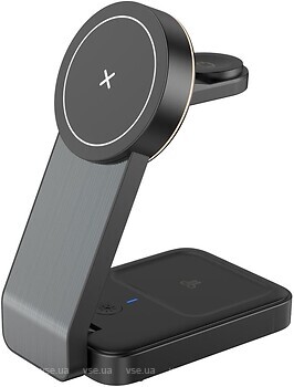 Фото X-Kom Alu MagCharger 3in1 Black (XA002)