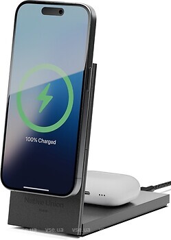 Фото Native Union Rise 2-in-1 Magnetic Wireless Charger Black (RS-2IN1-BLK)