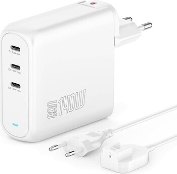 Фото 4smarts GaN Flex Pro 140W 3xUSB-C White (544140)