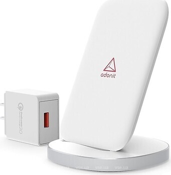 Фото Adonit Wireless Fast Charging Stand White (00-00022140)