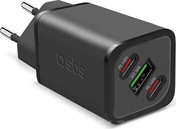Фото SBS NanoTube GaN PD140W 2xUSB-C USB-A (TETRGANUSB2CPD140W)