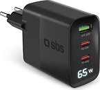 Фото SBS GaN 65W LCD 2xUSB-C USB-A (TETRGANLCD1USB2C65K)