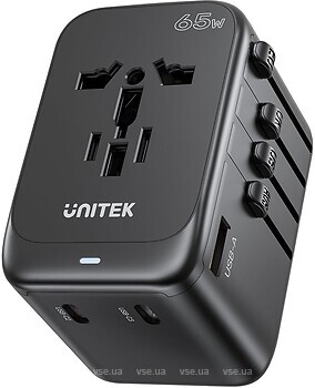 Фото Unitek GaN 65W Universal Travel Adapter (P1122ABK01)