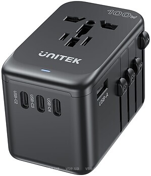 Фото Unitek GaN 100W Universal Travel Adapter (P1123ABK01)