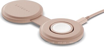 Фото Satechi OntheGo 2-in-1 Charger Desert Rose (ST-QTG21R)