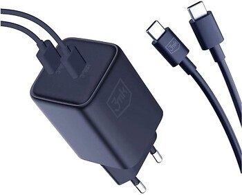 Фото 3mk Hyper Charger PD 45W USB Type-C Cable Black