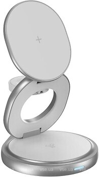 Фото Silver Monkey MagCharger 3in1 Foldable Travel Charging Station White (SMA254)