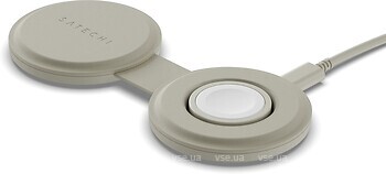 Фото Satechi OntheGo 2-in-1 Charger Sand (ST-QTG21W)