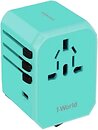 Фото Momax 1-World AC Travel Adapter Type-C + 4 USB Blue (UA5B)