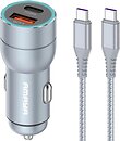 Фото Amaya ACC-CC08 PD20W+QC3.0 43W 1USB-A/1C USB Type-C Cable Gray (84641)