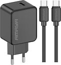 Фото Amaya E112CC PD25W 1USB-C USB Type-C Cable Black (84570)