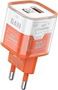 Фото Amaya E200D PD20W+QC3.0 1USB-A/1C Orange (84574)