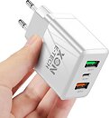 Фото XON PowerCharge 45W PD25 USB Type-C Black (PCWA045025A2C1W 6082)