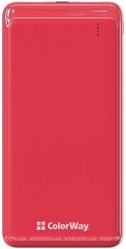 Фото ColorWay Slim 18W 10000 mAh Red (CW-PB100LPG3RD-PD)