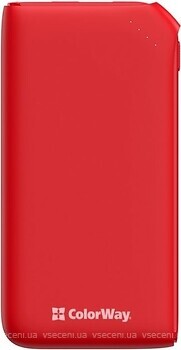 Фото ColorWay Soft Touch 18W 10000 mAh Red (CW-PB100LPE3RD-PD)