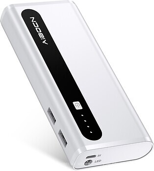 Фото Aibocn Portable Charger with Flashlight 10000 mAh White/Black