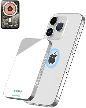 Фото Hinovo MagSafe Magnetic Wireless 5000 mAh White (MB1-5000XW)