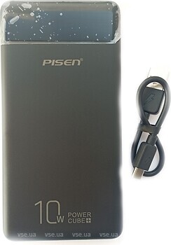 Фото Pisen Power Cube+ 10000 mAh Black (11231)
