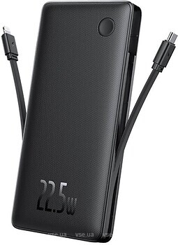 Фото Baseus Airpow Lite 10000 mAh Dual-Cable Black (P10067501123-00/PPAP2-10A)