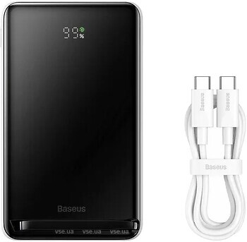 Фото Baseus Magnetic Bracket Wireless 10000 mAh Black (PPCX000001)
