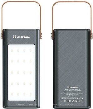 Фото ColorWay 80000 mAh LCD/Lamp Black (CW-PB800LPA8BK-PDD)
