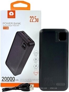 Фото WUW Y138 20000 mAh PD22.5W Black
