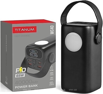 Фото Titanum WC40 PD65W 40000 mAh Black (TPB-WC40-B/28498)