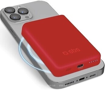 Фото SBS Wireless Magnetic 5000 mAh Red (TEBB5000MAG1CR)