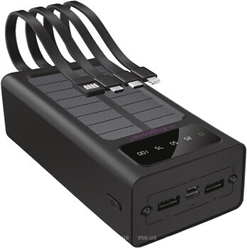 Фото Y-Kryptone S-03 Solar Charge LED Light 30000 mAh Cable In Black (YK-S03SLC-B)